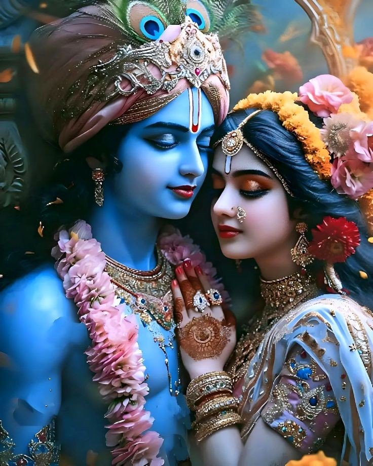 romantic love radha krishna images